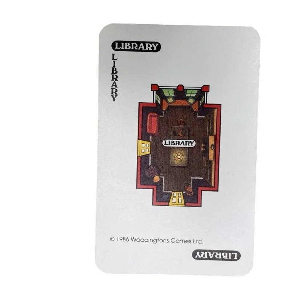 Vintage 1986 CLUE Room Card Library Replacement Game Piece u - Picture 1 of 2